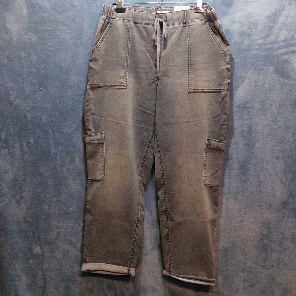 SO High Rise Jogger Superstretch Grey Utility Cargo Pants XL New